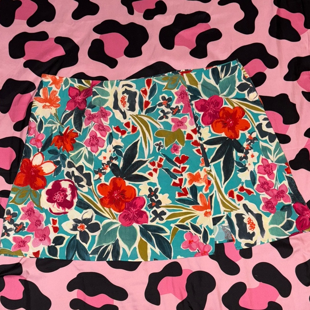 A-line Floral Mini Skirt for Resort Wear